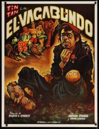 7x676 EL VAGABUNDO REPRO special 27x36 '90s Ernesto Garcia Cabral artwork of Tin-Tan!