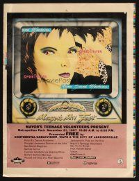 7x066 GLORIA ESTEFAN printer's test 19x25 music poster '87 cool artwork of pretty singer!