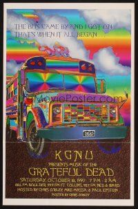 7x049 GRATEFUL DEAD radio poster '97 cool Chris O'Riley artwork of bus!