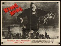 7x531 KING KONG special 19x25 R52 best image of ape w/Fay Wray over New York skyline!