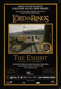 7x305 LORD OF THE RINGS: THE TWO TOWERS THE EXHIBIT 27x40 Canadian museum exhibition '02 cool!