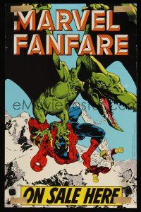 7x414 MARVEL FANFARE 11x17 advertising poster '81 Michael Golden art of Spider-Man attacked!