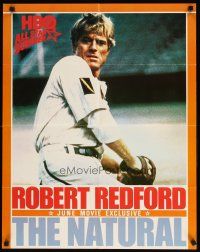 7x345 NATURAL 2-sided tv poster R85 great image of Robert Redford throwing baseball!