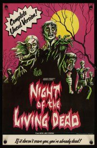 7x551 NIGHT OF THE LIVING DEAD special 11x17 R78 George Romero classic,different zombie art