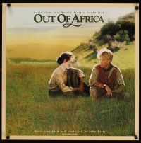 7x073 OUT OF AFRICA soundtrack music poster '85 Redford & Meryl Streep, directed by Sydney Pollack!