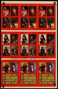 7x078 ROCK STREET PROMO CARDS 2-sided uncut 19x30 music poster '91 Elvis, Madonna & more!