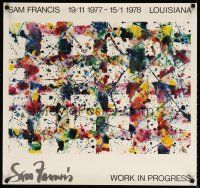 7x274 SAM FRANCIS WORK IN PROGRESS 25x26 Danish art exhibition '77 cool splattered paint art!