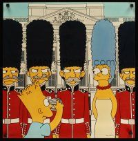 7x349 SIMPSONS tv poster '92 Matt Groening cartoon, Bart & Marge w/Queen's Guard!