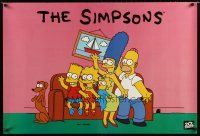 7x350 SIMPSONS tv poster '94 Matt Groening, artwork of TV's favorite family on couch!