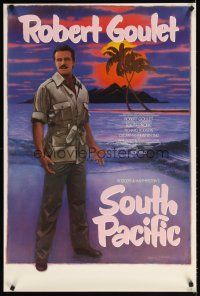 7x580 SOUTH PACIFIC stage play special 24x36 '87 starring Robert Goulet, art by Layne Johnson!