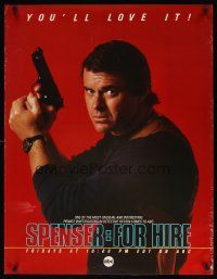 7x352 SPENSER: FOR HIRE tv poster '85 cool image of Robert Urich w/gun!
