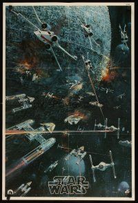7x082 STAR WARS soundtrack 22x33 music poster '77 Lucas classic, different John Berkey art!