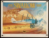 7x312 SWALLOW 1926 signed 22x28 museum exhibition '86 by artist Bart Hunt!
