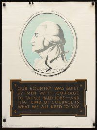 7x595 THINK AMERICAN INSTITUTE special 20x27 '40s bust of George Washington & his quote!