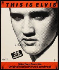 7x084 THIS IS ELVIS 22x26 music poster '81 rock 'n' roll biography, portrait of The King!