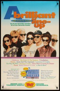 7x354 TNT OUR FAVORITE MOVIES SUMMER 93 EDITION tv poster '93 Katharine Hepburn, Liz Taylor!