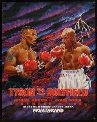 7x600 TYSON VS HOLYFIELD special 22x28 '96 boxing, great artwork of Mike & Evander!