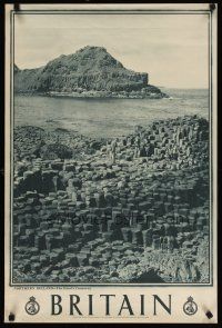 7x177 BRITAIN travel poster '60s great image of Giant's Causeway, Northern Ireland!