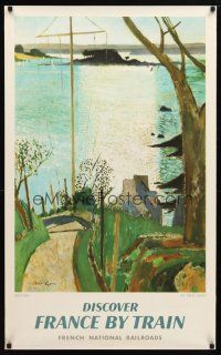 7x101 FRENCH NATIONAL RAILROADS French travel poster '57 cool art of Brittany by Genis!