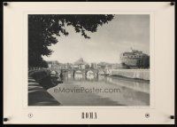 7x226 ROMA Italian travel poster '60s St. Peter's Basilica & river!