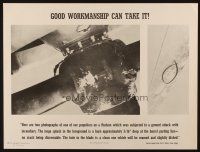 7x024 GOOD WORKMANSHIP CAN TAKE IT 19x25 WWII war poster '40s images of damaged props!