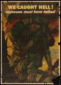 7x015 WE CAUGHT HELL 28x40 WWII war poster '44 Saul Tepper art of soldier carrying wounded man!