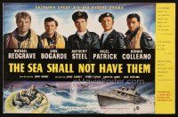 7y559 SEA SHALL NOT HAVE THEM English pressbook '55 Michael Redgrave & Dirk Bogarde in WWII!