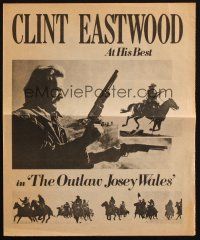 7y057 OUTLAW JOSEY WALES herald '76 Clint Eastwood is an army of one, cool different images!