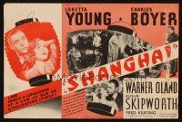 7y096 SHANGHAI Australian herald '35 sexy Loretta Young, Charles Boyer + Asian Warner Oland!