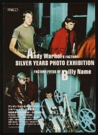 7y200 ANDY WARHOL'S FACTORY SILVER YEARS PHOTO EXHIBITION Japanese promo brochure '96 cool!