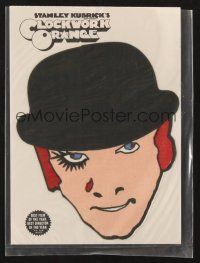 7y168 CLOCKWORK ORANGE white iron-on transfer '72 put Malcolm McDowell's face on your clothes!