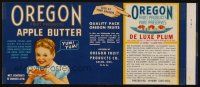 7y251 OREGON APPLE BUTTER produce crate label '40s delicious because it's made of fresh apples!