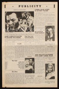 7y619 BIG COMBO pressbook supplement '55 art of Cornel Wilde & sexy Jean Wallace, classic noir!