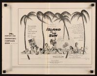 7y765 ISLAND IN THE SUN pressbook '57 James Mason, Fontaine, Dorothy Dandridge, Harry Belafonte