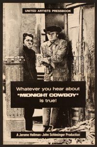7y835 MIDNIGHT COWBOY pressbook '69 Dustin Hoffman, Jon Voight, John Schlesinger classic!