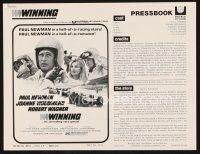 7y994 WINNING pressbook R73 Paul Newman, Joanne Woodward, Indy car racing art!
