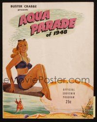 7y273 AQUA PARADE OF 1948 souvenir program book '48 Buster Crabbe's water show after he was Flash!