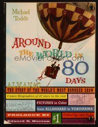 7y185 AROUND THE WORLD IN 80 DAYS softcover book '56 world's most honored show, cool content!