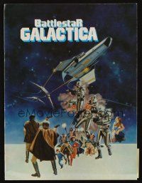 7y274 BATTLESTAR GALACTICA souvenir program book '78 great sci-fi art by Robert Tanenbaum!