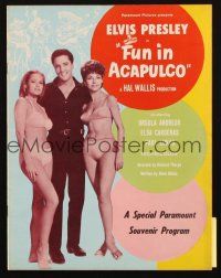 7y285 FUN IN ACAPULCO souvenir program book '63 Elvis Presley in Mexico, sexy Ursula Andress!