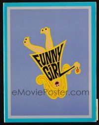 7y286 FUNNY GIRL souvenir program book '69 Barbra Streisand, Omar Sharif, William Wyler!