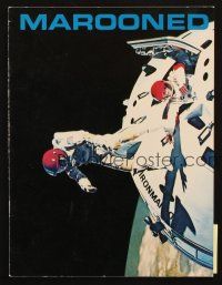 7y339 MAROONED English souvenir program book '69 Gregory Peck & Gene Hackman, cool astronaut images
