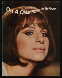 7y304 ON A CLEAR DAY YOU CAN SEE FOREVER souvenir program book '70 Barbra Streisand, different!