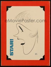 7y314 STAR souvenir program book '68 Julie Andrews, great Al Hirschfeld art on back cover!