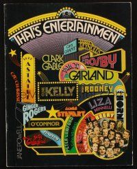 7y321 THAT'S ENTERTAINMENT souvenir program book '74 classic MGM Hollywood movie scenes!