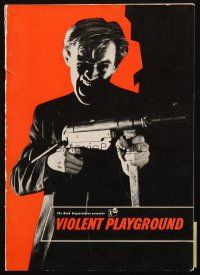 7y345 VIOLENT PLAYGROUND English souvenir program book '58 Stanley Baker, Peter Cushing, Heywood