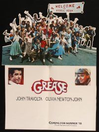 7y412 GREASE promo brochure '78 with a great die-cut fold-out cast portrait!