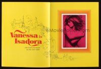 7y473 LOVES OF ISADORA trade ad '69 sexy naked Vanessa Redgrave covering herself with just arms!