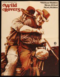 7y445 WILD ROVERS promo brochure '71 William Holden & Ryan O'Neal on horse, Blake Edwards