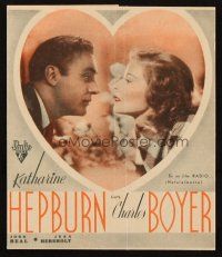 7y108 BREAK OF HEARTS Spanish herald '35 Charles Boyer, Katharine Hepburn, different images!